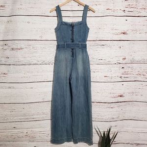 Anthropology denim jumpsuit